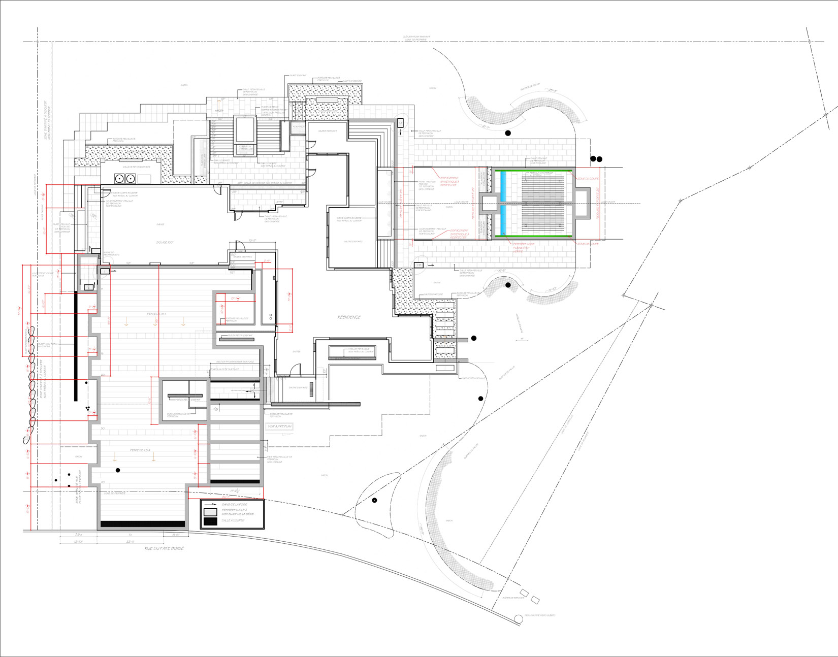 plan architectural d'une maison moderne